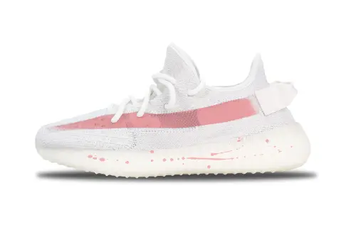 Adidas Originals Yeezy Boost 350 V2 Abrasion Resistant Abrasion Resistant Low top Casual Shoes Unisex White Red