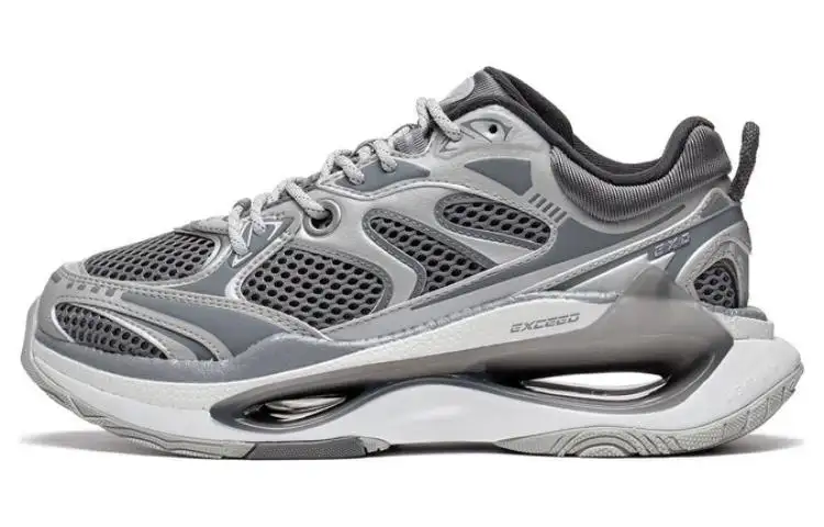 Li Ning Exceed Infinity Abrasion Resistant Breathable Low top Sports Casual Shoes Women's Gray
