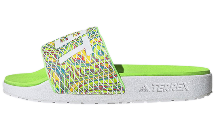 Adidas Adilette Slide Slippers Women's Neon Green/White
