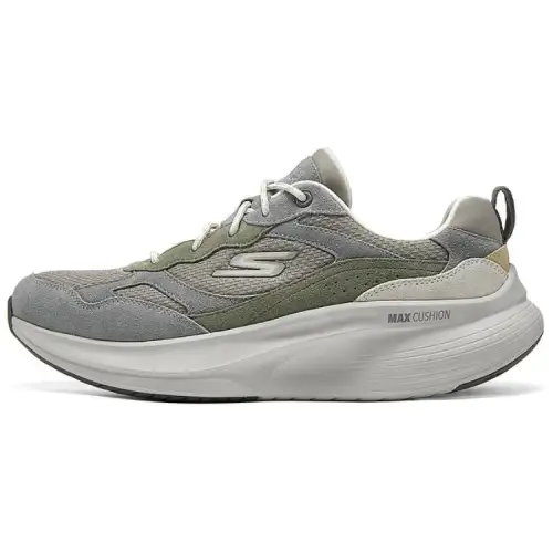 Skechers MEN'S GO WALK Cushioning Low top Casual Shoes Men's Gray White