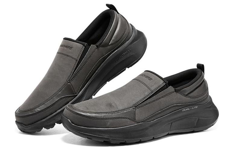 Skechers Equalizer 5.0 Synthetic Leather Slip on Low top Casual Shoes Men’s Black