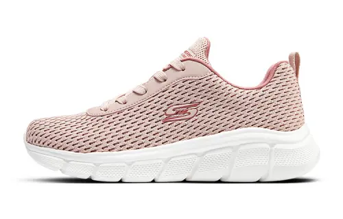 Skechers BOBS B FLEX Fabric Cushioning Low top Casual Shoes Women's Nude Pink