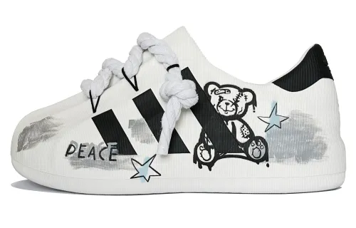 Adidas Originals AdiFOM Superstar Bear Mischief Low top Casual Shoes Unisex Gray White