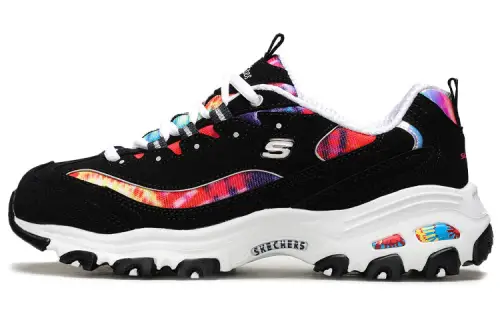 Skechers D'LITES Casual Shoes Women's Low Top Black/White/Multicolor