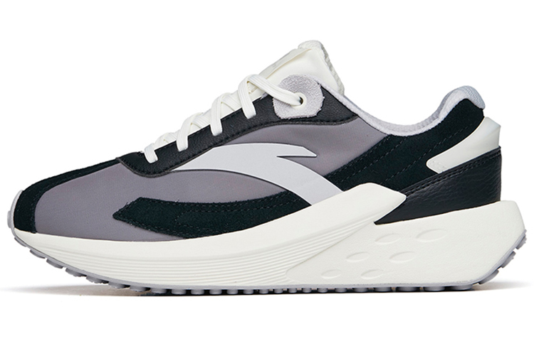 Anta Icing Cushioning Slip Resistant Abrasion Resistant Low top Sports Casual Shoes Women's Gray Black White