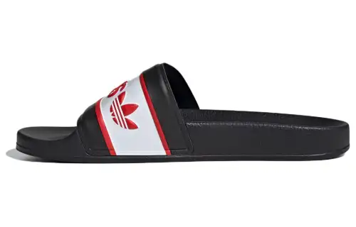Adidas Adilette Slides Core Black Red Cloud White