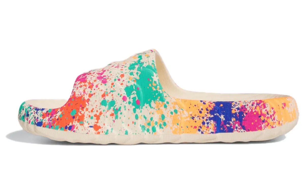 Adidas Adilette 22 Slide 'Sand Strata Paint Splatter'