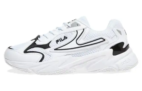 FILA Skyrunner Comfortable Cushioning, Wear Resistant Low top Casual Shoes Unisex Black White