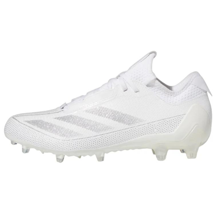 Adidas ADIZERO ELECTRIC.1 lace-up AG (glue short nails) non-slip wear-resistant lightweight football shoes men's white silver