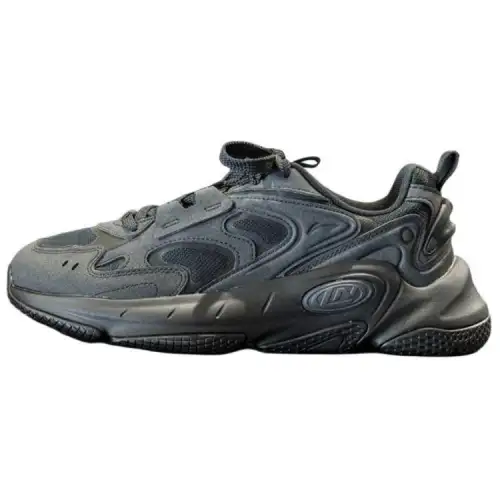 Li Ning Slip Resistant Abrasion Resistant Slip Resistant Abrasion Resistant Low top Casual Shoes Men's Black