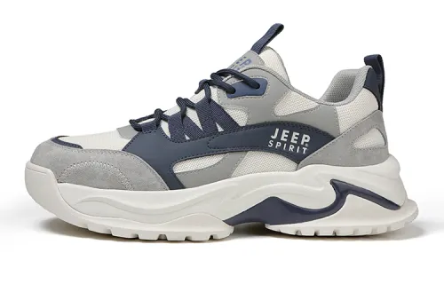 JEEP SPIRIT Height Increasing, Abrasion Resistant, Lightweight, And Breathable Low top Casual Shoes Men's Blue