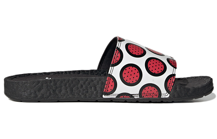 Шлепанцы adidas originals ADILETTE (черно-бело-красные) — фото 2