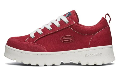 Skechers Street Textile, Leather Low top Casual Shoes Women's Dark Red