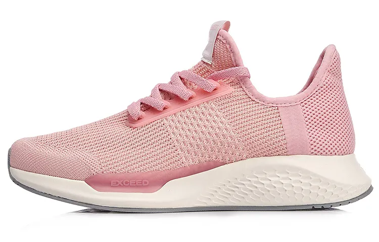 Li Ning Exceed Casual Shoes Women's Low Top Pink/White
