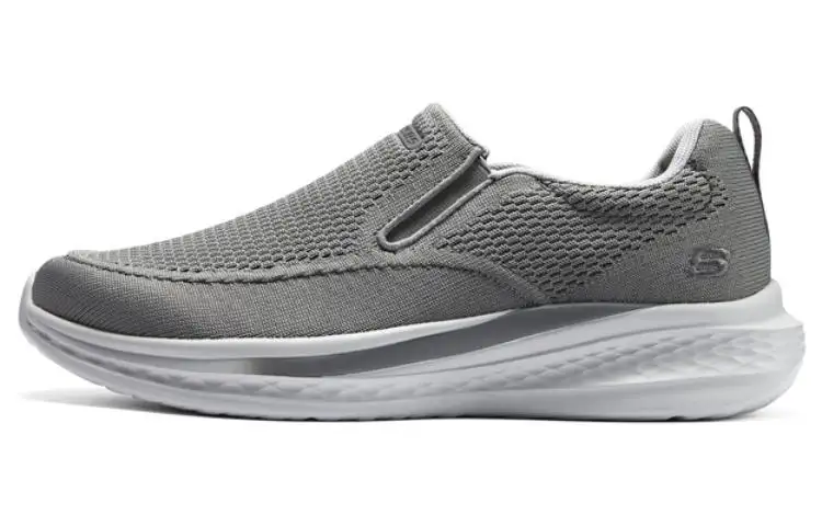 Skechers Fabric Slip on Abrasion Resistant Abrasion Resistant Low top Casual Shoes Men's Gray