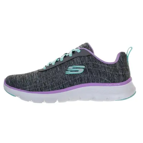 Skechers FLEX APPEAL5.0 Mesh Comfortable Cushioning Low top Casual Shoes Women's Gray Wide Last Style