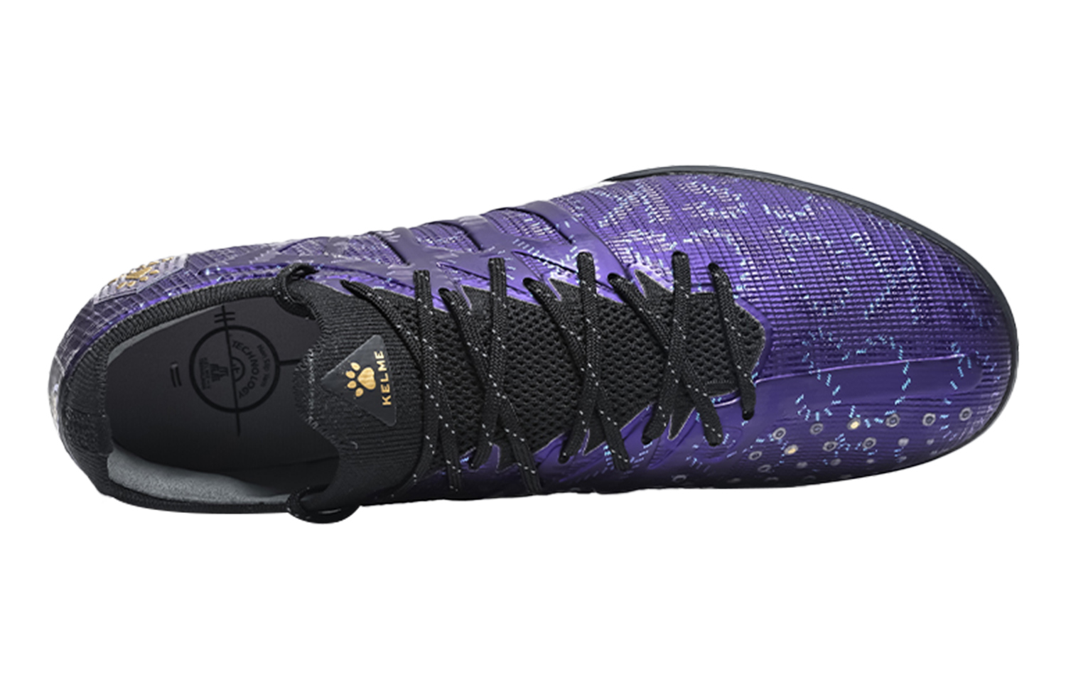 KELME Lightning 3.0 TF Turf Cushioning Coverage Soccer Shoes Unisex Dark Purple