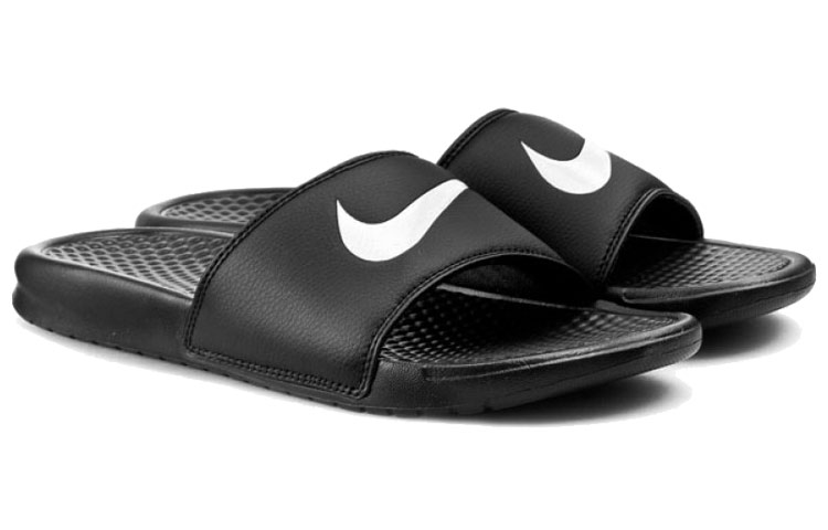 Шлепанцы Nike Benassi Solarsoft (черно-белые) — фото 3