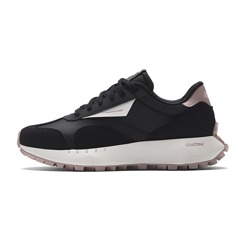 Sprandi Coastline Collection Fabric Cushioning Height Increasing Low top Casual Shoes Women's Black Pink