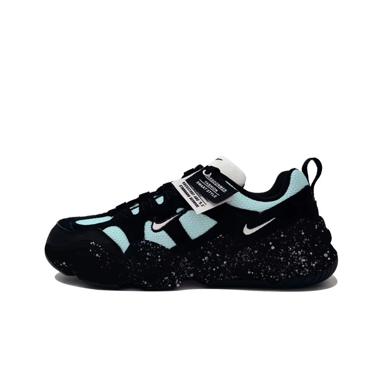 Nike Tech Hera Frost Green Plum MH Project Abrasion Resistant Low top Casual Shoes Unisex Black Cyan