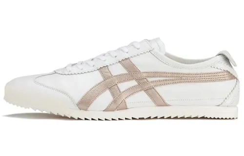 Onitsuka Tiger Onitsuka Tiger MEXICO 66 Deluxe leather sneakers, non-slip and wear-resistant, low-top lifestyle shoes, men's white rose gold