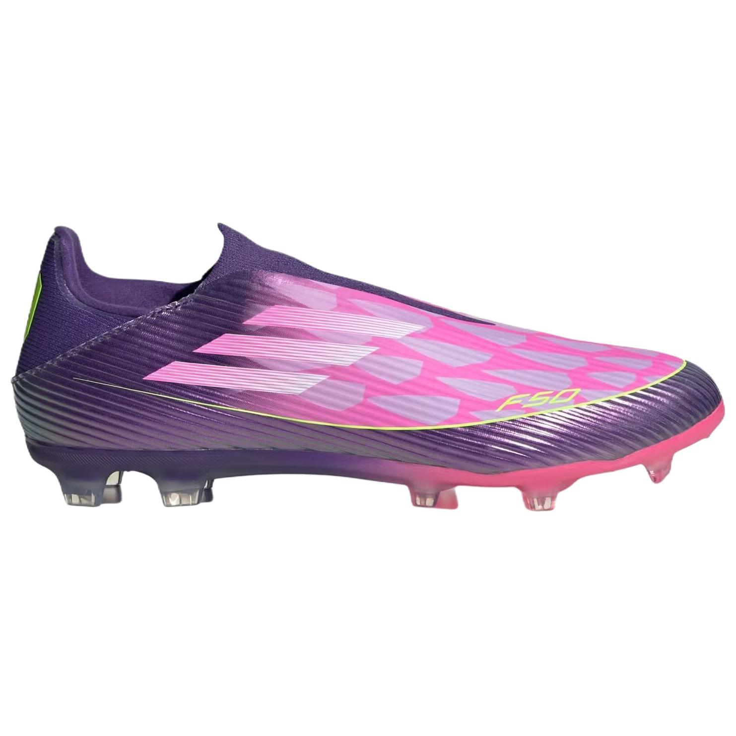 Adidas Lamine Yamal x Adidas F50 League Laceless FG/MG ‘Purple White Lucid Lemon’