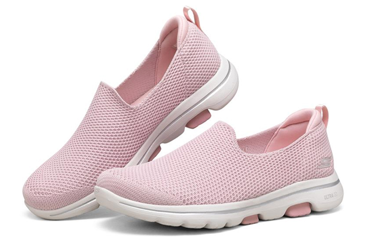 Женские слипоны Skechers Gowalk 5 (розовые) — фото 3