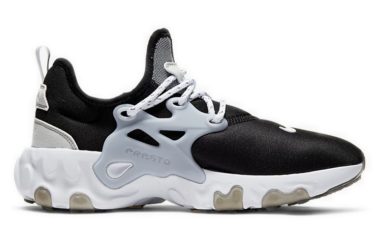 Женские кроссовки Nike React Presto (черно-белый) — фото 2