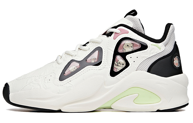 Anta Bastard Slip Resistant Slip Resistant Low top Chunky Sneakers Women's White Black Gray