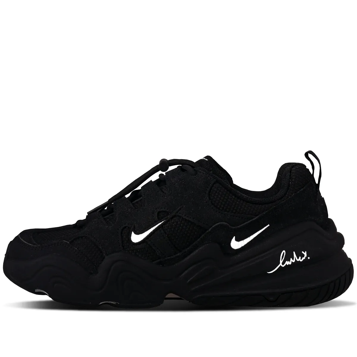 Nike Tech Hera Abrasion Resistant Lightweight Height Increasing Low top Casual Shoes Unisex Black