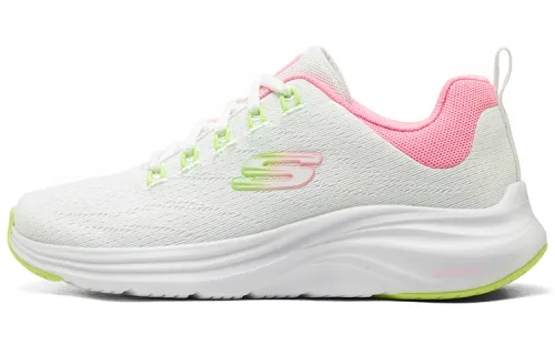 Skechers Vapor Foam Abrasion Resistant Rebound Low top Casual Shoes Women's White Pink Yellow