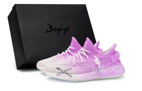 Adidas Originals Yeezy Boost 350 V2 Low top Casual Shoes Unisex White Purple