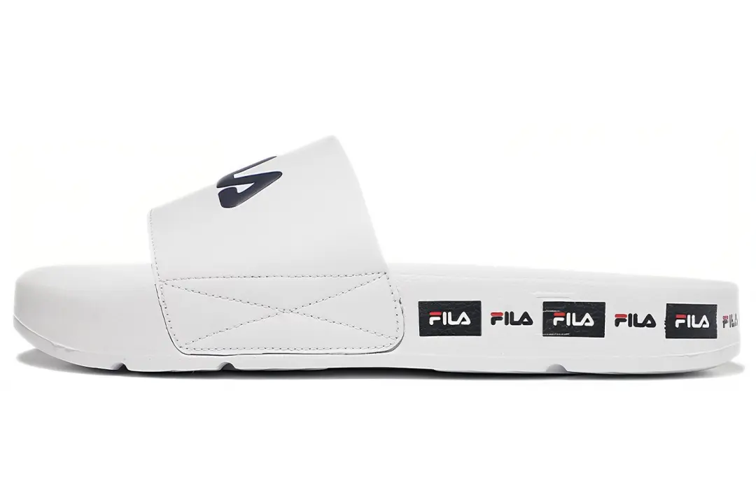 FILA Quiet Slide Slippers Unisex White Korean Style