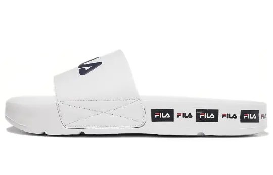FILA Quiet Slide Slippers Unisex White Korean Style