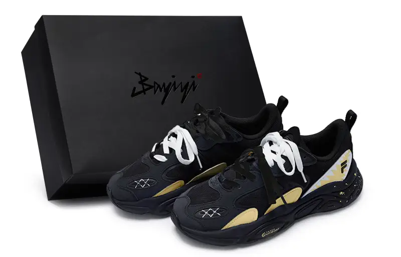 FILA Low top Casual Shoes Men's Black Yellow White