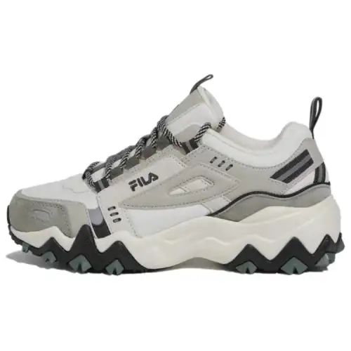 FILA Abrasion Resistant Low top Casual Shoes Unisex White Gray