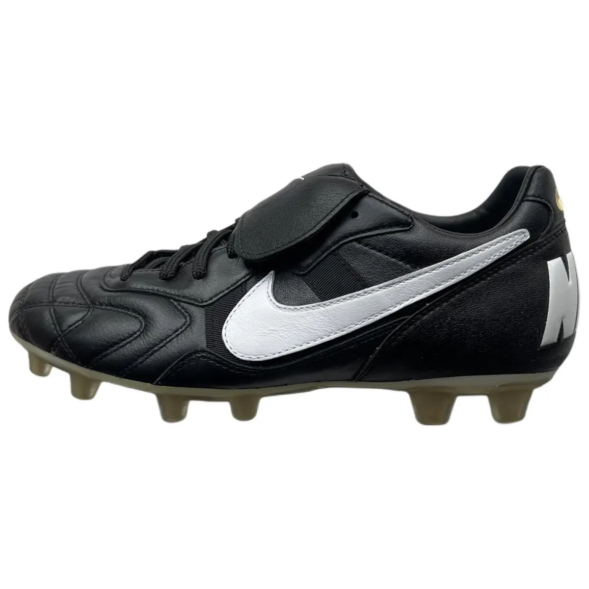 Nike Tiempo FG Firm Ground Slip Resistant Abrasion Resistant Soccer Shoes Unisex Black White