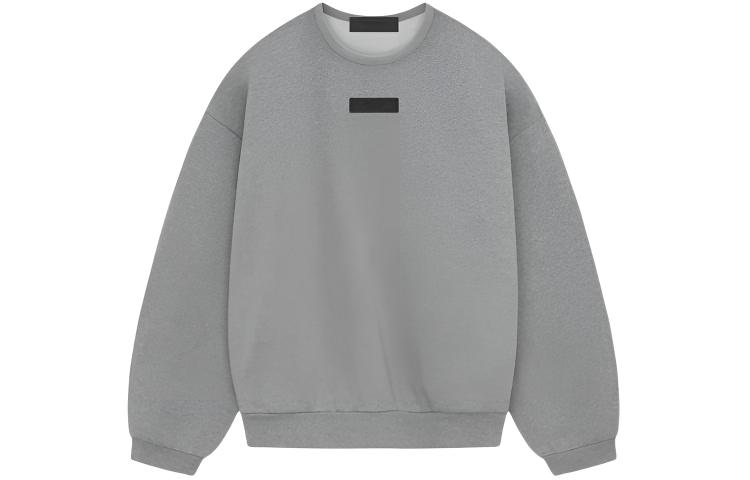 Мужской свитшот Fear of God Essentials SS24 Crewneck Sweater (темно-серый меланж)