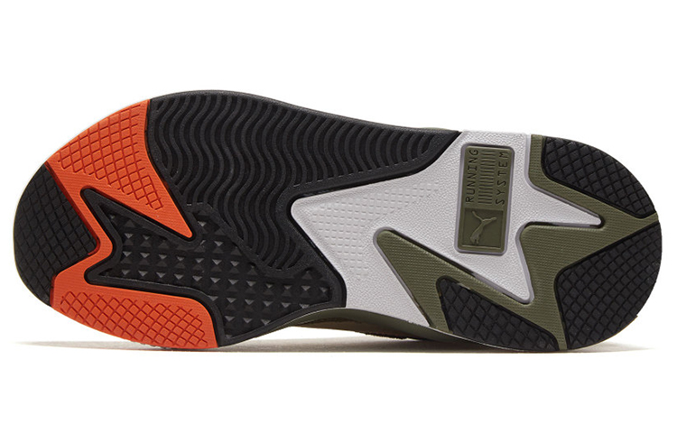 Мужские кроссовки PUMA RS-X (серо-бежевые) — 灰卡其色/墨绿色/褐橄榄色 — фото 5