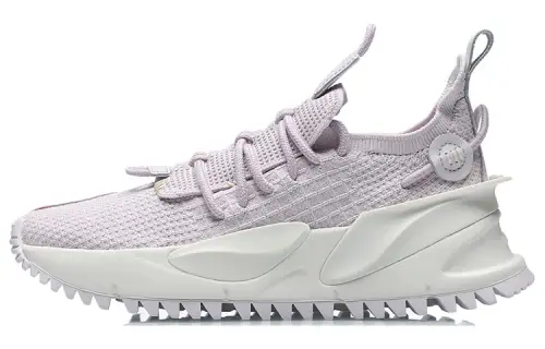 Li Ning CF Casual Shoes Women's Low Top Light Gray Purple