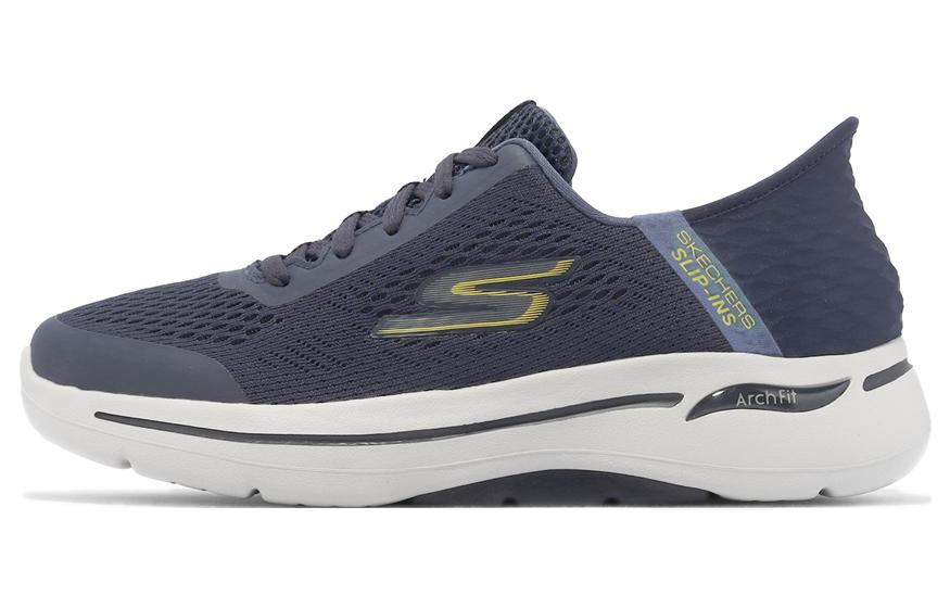 Skechers Go Walk Arch Fit Walking Shoes Men’s Low Top Blue/Yellow/White
