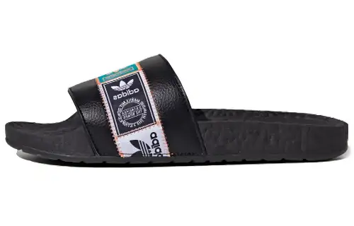 Adidas Originals Adilette Boost Printing Unisex Slippers 'Green Black'
