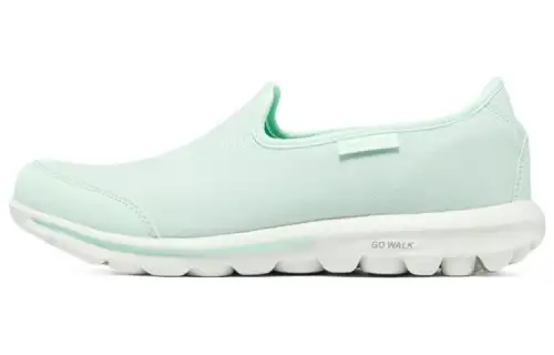 Skechers Go Walk Classic Artificial Leather, Leather Slip on Low top Casual Shoes Women's Green