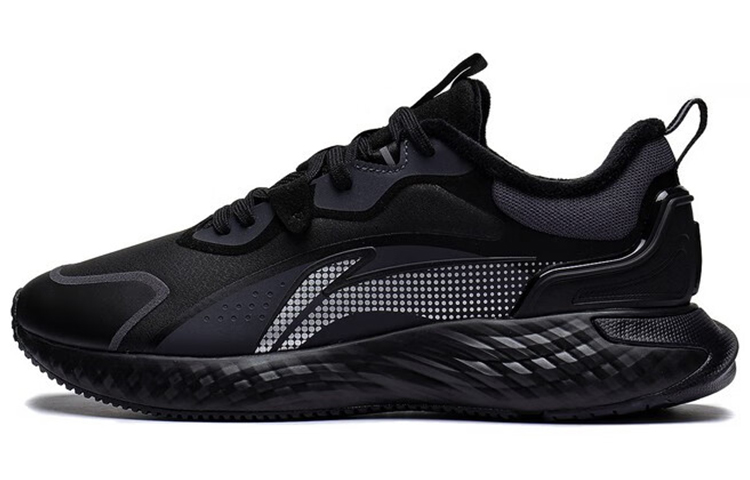 Li Ning Cloud Shield Textile, Synthetic Leather Cushioning Slip Resistant Abrasion Resistant Low top Casual Shoes Men's