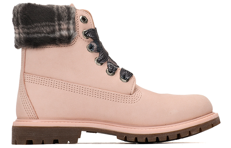 Timberland Lindon Woods 6 Inch Waterproof Boot 'Pink Nubuck And Black Printed Collar' Women's
