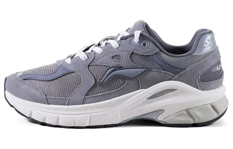 Li Ning Furious Rider Runner Abrasion Resistant Slip Resistant Cushioning Low top Casual Shoes Women's Gray