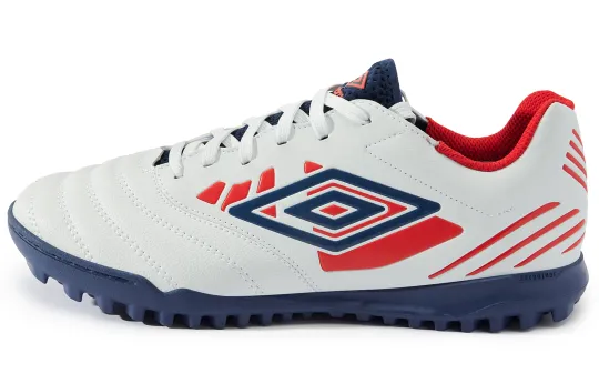 Umbro TF Turf Artificial Turf Abrasion Resistant Soccer Shoes Men's White Blue Red