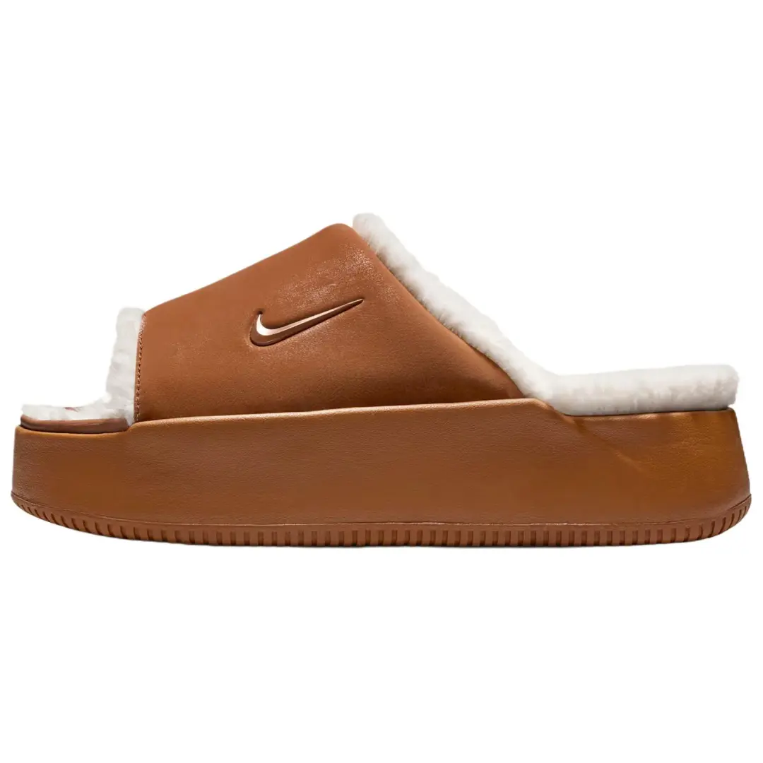 Nike Calm Slide Slippers Women's Brown White
