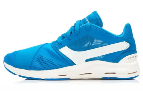Li Ning Classic Slip Resistant Abrasion Resistant Low top Casual Athletic Shoes Men's Blue White