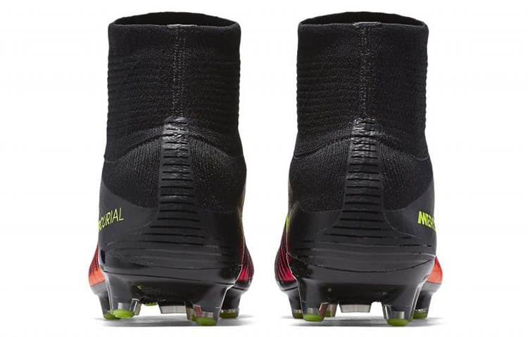 Мужские бутсы Nike Mercurial Superfly 5 11 Pro AG (черно-оранжево-желтый) — Чёрный / оранжевый / жёлтый — фото 5